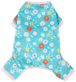Frisco Teal Floral Dog & Cat Jersey PJs