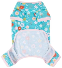 Frisco Teal Floral Dog & Cat Jersey PJs -FRISCO Sales 249132 PT4. SY630 V1637657245