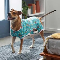 Frisco Teal Floral Dog & Cat Jersey PJs -FRISCO Sales 249132 PT5. SY630 V1637725019