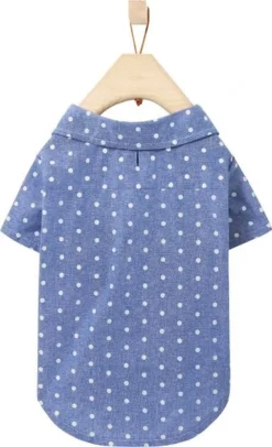 Frisco Polka Dot Chambray Dog & Cat Button Up Shirt -FRISCO Sales 249161 PT3. SY630 V1624604866