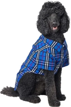 Frisco Plaid Dog & Cat Button Up Shirt, Navy Plaid -FRISCO Sales 249176 PT2. SY630 V1624595559
