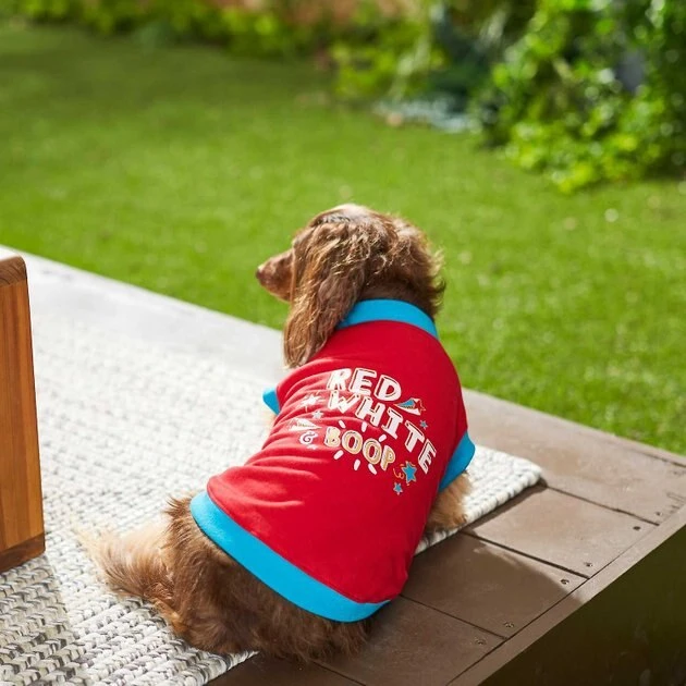 Frisco Red, White & Boop Dog & Cat T-Shirt 7 Frisco Red, White & Boop Dog & Cat T-Shirt - Image 5