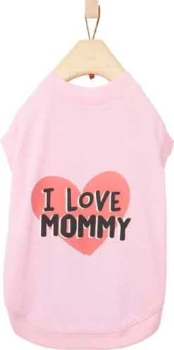 Frisco I Love Mommy Dog & Cat T-Shirt, Pink