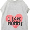 Frisco I Love Mommy Dog & Cat T-Shirt, Gray