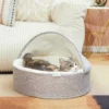 Frisco Hooded Zipper Cat & Dog Covered Bed, Gray Basket Weave -FRISCO Sales 251236 MAIN. SY630 V1615570044