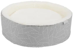 Frisco Hooded Zipper Cat & Dog Covered Bed, Gray Basket Weave -FRISCO Sales 251236 PT2. SY630 V1615569383