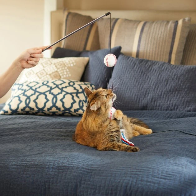 Frisco Baseball Teaser Cat Toy 5 Frisco Baseball Teaser Cat Toy - Image 3