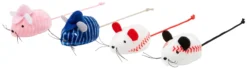 Frisco Baseball Mice Cat Toy, 4 count