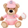 Frisco Baseball Bear Plush Squeaky Dog Toy, Pink -FRISCO Sales 252744 MAIN. SY630 V1613158300