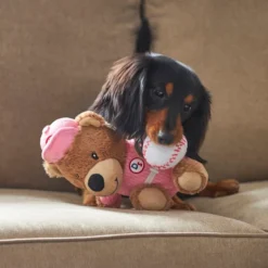 Frisco Baseball Bear Plush Squeaky Dog Toy, Pink 9 Frisco Baseball Bear Plush Squeaky Dog Toy, Pink -FRISCO Sales 252744 PT5. SY630 V1615814532