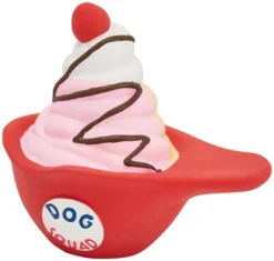 Frisco Baseball Cup of Icecream Plush Dog Toy