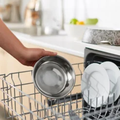 Frisco Black Marble Design Stainless Steel Dog & Cat Bowl -FRISCO Sales 253046 PT7. SY630 V1616527026