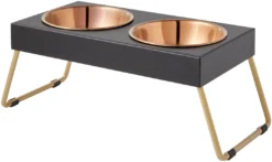 Frisco Copper Stainless Steel Elevated Foldable Double Dog & Cat Bowls 16 Frisco Copper Stainless Steel Elevated Foldable Double Dog & Cat Bowls -FRISCO Sales 253059 PT6. SY630 V1616595546