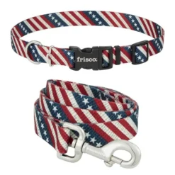 Frisco American Flag Dog Leash & Frisco American Flag Dog Collar