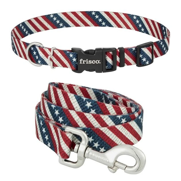Frisco American Flag Dog Leash & Frisco American Flag Dog Collar 3 Frisco American Flag Dog Leash & Frisco American Flag Dog Collar
