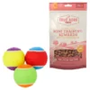 Frisco||True Acre Foods Frisco Fetch Squeaking Colorful Tennis Ball Dog Toy & True Acre Foods Salmon Recipe Mini-Training Rewards Grain-Free Soft & Chewy Dog Treats