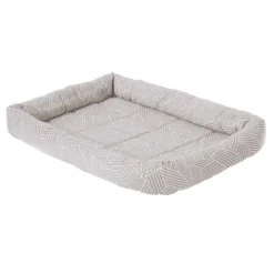 Frisco Fold & Carry Double Door Collapsible Wire Dog Crate & Frisco Gray Basket Weave Dog Crate Mat -FRISCO Sales 255477 PT3. SY630 V1604096804