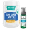 Frisco||Vet's Best Frisco Moisturizing Tear Stain Wipes with Organic Aloe for Dogs & Cats & Vet's Best Waterless Cat Bath, 4-oz bottle