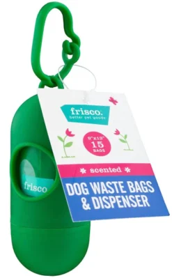 Frisco Dog Poop Bags + Dispenser, 15 count