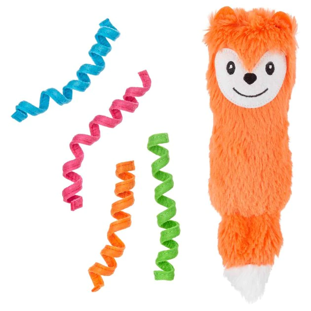 Frisco Swattin' Springs Cat Toy, 4-Pack & Frisco Plush Kicker Cat Toy, Orange Fox 3 Frisco Swattin' Springs Cat Toy, 4-Pack & Frisco Plush Kicker Cat Toy, Orange Fox