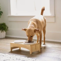 Frisco Ceramic Dog & Cat Double Diner with Elevated Wood Stand, 1.87 Cups 10 Frisco Ceramic Dog & Cat Double Diner with Elevated Wood Stand, 1.87 Cups -FRISCO Sales 256052 PT2. SY630 V1615311142