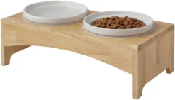 Frisco Ceramic Dog & Cat Double Diner with Elevated Wood Stand, 1.87 Cups 11 Frisco Ceramic Dog & Cat Double Diner with Elevated Wood Stand, 1.87 Cups -FRISCO Sales 256052 PT4. SY630 V1615311799