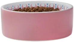 Frisco Kaleidoscope Pattern Non-skid Ceramic Cat Dish, Pink, 1.62 Cup -FRISCO Sales 256086 PT3. SY630 V1615311761