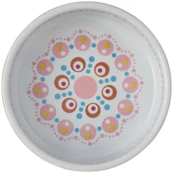 Frisco Kaleidoscope Pattern Non-skid Ceramic Cat Dish, Pink, 1.62 Cup -FRISCO Sales 256086 PT4. SY630 V1615312310