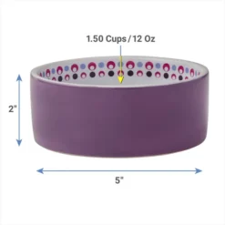 Frisco Kaleidoscope Pattern Non-skid Ceramic Cat Dish, Purple, 1.62 Cup -FRISCO Sales 256090 PT1. SY630 V1616696935