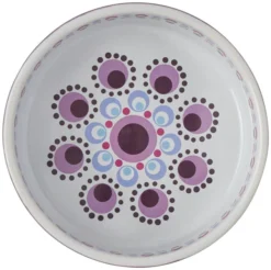Frisco Kaleidoscope Pattern Non-skid Ceramic Cat Dish, Purple, 1.62 Cup -FRISCO Sales 256090 PT4. SY630 V1615312954