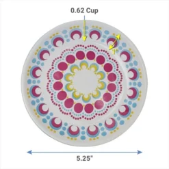 Frisco Kaleidoscope Pattern Non-skid Ceramic Cat Dish, Blue, 0.62 Cup -FRISCO Sales 256092 PT1. SY630 V1616168834