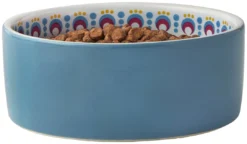 Frisco Kaleidoscope Pattern Non-skid Ceramic Cat Dish, Blue, 1.62 Cups -FRISCO Sales 256094 PT3. SY630 V1615313533
