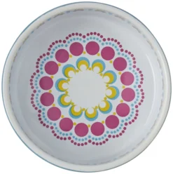 Frisco Kaleidoscope Pattern Non-skid Ceramic Cat Dish, Blue, 1.62 Cups -FRISCO Sales 256094 PT4. SY630 V1615312987