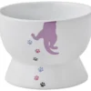 Frisco Cat Print Non-skid Elevated Ceramic Cat Bowl, Short, 1.0 Cup -FRISCO Sales 256096 MAIN. SY630 V1615299769