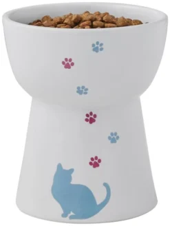 Frisco Cat Print Non-skid Elevated Ceramic Cat Bowl, Tall -FRISCO Sales 256098 PT5. SY630 V1616522544