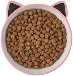 Frisco Cat Face Non-skid Ceramic Cat Bowl, Pink, 1.12 Cups -FRISCO Sales 256107 PT5. SY630 V1616522494