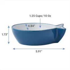 Frisco Fish Shaped Non-skid Ceramic Cat Bowl, 1.37 Cups 11 Frisco Fish Shaped Non-skid Ceramic Cat Bowl, 1.37 Cups -FRISCO Sales 256111 PT2. SY630 V1616697595