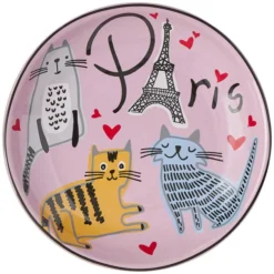 Frisco Paris Non-skid Ceramic Cat Dish, 0.62 Cup