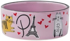 Frisco Paris Non-skid Ceramic Cat Dish, 1.62 Cup