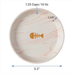 Frisco Marble Design Non-skid Ceramic Cat Bowl, 1.25 Cups -FRISCO Sales 256125 PT1. SY630 V1616697369