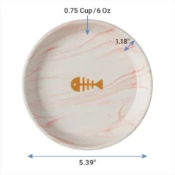 Frisco Marble Design Non-skid Ceramic Cat Dish, 0.75 Cup -FRISCO Sales 256127 PT1. SY630 V1618240048