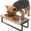 Frisco Wooden Bars Dog & Cat Double Bowl Diner -FRISCO Sales 257142 MAIN. SY630 V1615913804