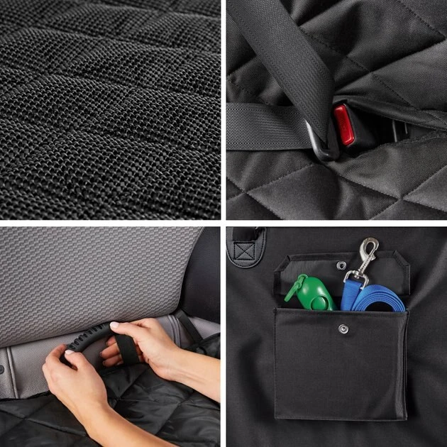 Frisco Premium Quilted Water Resistant Hammock Car Seat Cover with Seatbelt Tether & Travel Bag 6 Frisco Premium Quilted Water Resistant Hammock Car Seat Cover with Seatbelt Tether & Travel Bag - Image 4