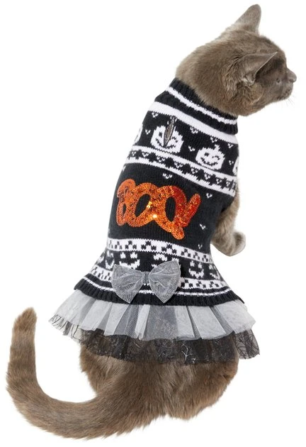 Frisco "Boo!" Dog & Cat Sweater Dress 3 Frisco "Boo!" Dog & Cat Sweater Dress