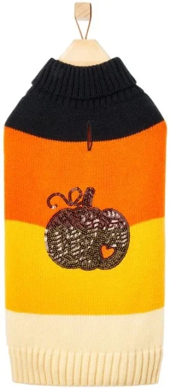 Frisco Colorblock Sequin Pumpkin Dog & Cat Sweater 10 Frisco Colorblock Sequin Pumpkin Dog & Cat Sweater -FRISCO Sales 261141 PT4. SY630 V1622038665