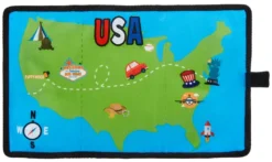 Frisco Road Trip Foldable Map Flat Plush Squeaky Dog Toy
