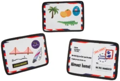 Frisco Road Trip Postcards Flat Plush Squeaky Dog Toy, 3 count