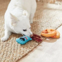 Frisco Road Trip Jerky & Pretzel Plush Squeaky Dog Toy, 2 count -FRISCO Sales 262011 PT3. SY630 V1618598592