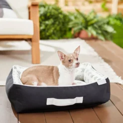 Frisco Indoor/Outdoor Modern Cuddler Bolster Cat & Dog Bed -FRISCO Sales 262145 PT2. SY630 V1657656519