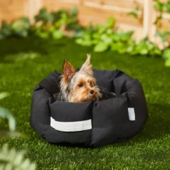 Frisco Indoor/Outdoor Deep Dish Cuddler Bolster Cat & Dog Bed